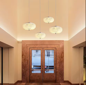 Zeal Lighting Factory Direct Sale Simple Long Line Chandelier Indoor <b>Chrome</b> Crystal Chandelier Light - Product Image 3