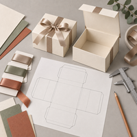 Boîte cadeau magnétique pliable avec ruban pour emballages retail et kits presse personnalisés en gros
