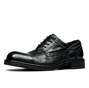 Chaussures habillées classiques rétro brillantes en cuir véritable anti-uréthane pour hommes, style automne 2026, à lacets - Product Image 4