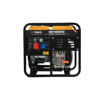 Générateur diesel de type ouvert TAVAS DG11000E, puissance maximale de 10,5 kW, démarrage électrique 12 V CC, refroidissement par air, 50/60 Hz, ATS, télécommande