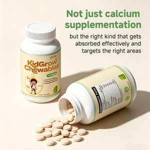 Comprimés à croquer de calcium <span class=keywords><strong>pour</strong></span> la croissance des enfants, brevet WPH <span class=keywords><strong>pour</strong></span> une absorption améliorée, soutien des minéraux du lait et des vitamines D3 K2 - Product Image 3