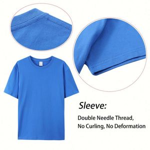 Camiseta Unisex de Cuello Redondo, Diseño Personalizado con Logotipo, 180 g/m², Algodón Puro Cómodo, Talla Grande para Niños y Adultos, para Verano - Product Image 6
