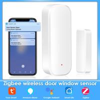EWELINK Zigbee 3,0 Inalámbrico Smart Home WiFi Sensor de puerta y ventana magnético con control de voz/aplicación para hoteles