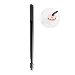 Private label dual-ended brow soap gel applicator eyebrow brow lift applicator brush with spatula