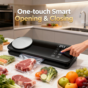 Sellador <span class=keywords><strong>de</strong></span> Alimentos al Vacío 2 en 1 <span class=keywords><strong>de</strong></span> 80kPa y Báscula Digital <span class=keywords><strong>de</strong></span> Alta Precisión con Tapa Automática, Pantalla Táctil <span class=keywords><strong>para</strong></span> Empacar al Vacío Alimentos Húmedos/Secos - Product Image 3