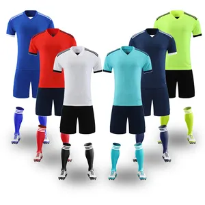 Men Soccer Uniforms Cheap Soccer Team Jersey Uniforms Football Soccer Kids Jersey Short Set Youth Training Sports Wear