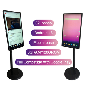 Téléviseur intelligent Android 32 pouces, moniteur portable, écran tactile LCD Full HD, prise en charge <span class=keywords><strong>de</strong></span> l'affichage interactif du texte et <span class=keywords><strong>de</strong></span> l'animation, utilisation en intérieur - Product Image 1