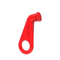SLR Crochet de levage latéral pour conteneur en acier forgé allié 12.5T G80, rouge, avec maillon de connexion, emballé pour l'exploitation minière