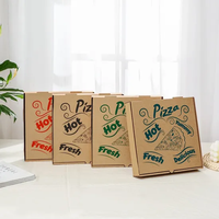 Lebensmittel qualität Flöte Wellpappe Custom Printed Size Pizza Design Karton Schwarz Scheibe Karton Preis Wellpappe Pizza Box