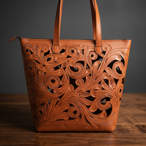 Pochette en cuir véritable artisanale avec gravure, fermeture éclair, imperméable, légère, grande capacité, bandoulière vintage, 3L + Cadeau - Product Image 3