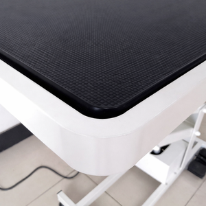 Büyük Hayvanlar İçin Hidrolik Evcil Hayvan Bakım Masası Kaymaz Z-lift Ağır Hizmet Tipi Paslanmaz Çelik Çerçeveli Elektrikli Köpek Bakım Masası - Product Image 6