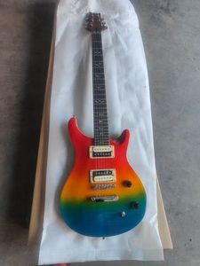 Oferta Especial de Liquidación |   Guitarra eléctrica estilo <span class=keywords><strong>PRS</strong></span> con trémolo simple, chapa de madera con diseño de tigre camaleón, 24 trastes - Product Image 2