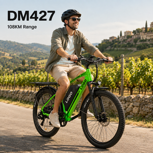 VTT électrique DM427 pour adultes, batterie 27AH, couple de 80Nm, autonomie de 108 km, vélo de banlieue - Product Image 1
