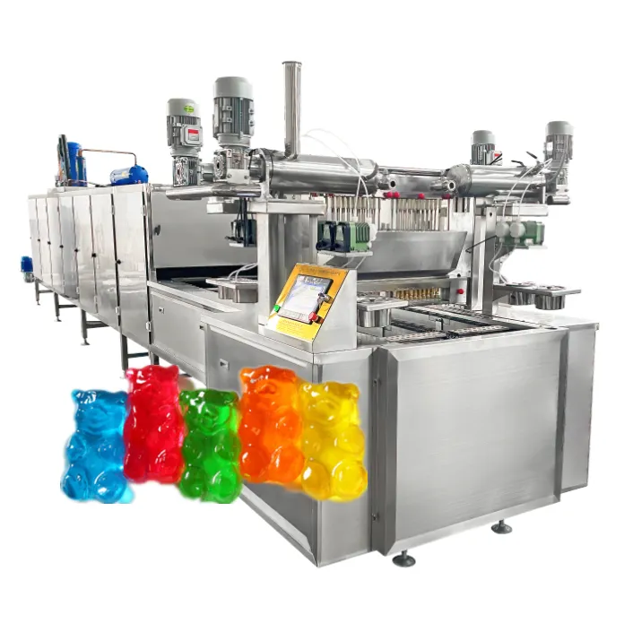 Üretim tam otomatik çok fonksiyonlu jöle yumuşak şeker sakızlı ayı bonbon yapma makinesi