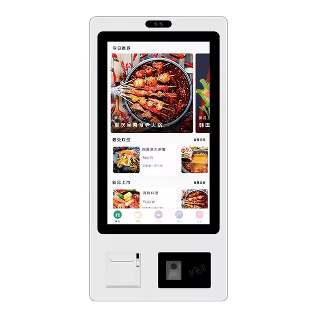 Cheap Self-Service Order Payment Terminal Kiosk 24 27 32 Inch Touch Screen Fast Food Terminal for Shopping Mall Floor Stand