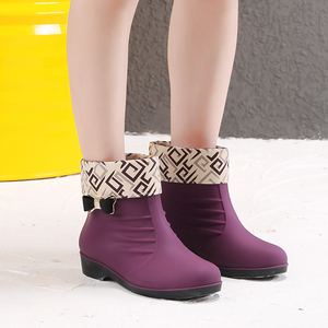 Chuteira <span class=keywords><strong>campo</strong></span>-Botas de lluvia de plástico para mujer, calzado de tacón alto, botas de nieve impermeables - Product Image 2