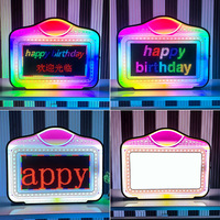 Pantalla LED acrílica portátil iluminada y programable para eventos transfronterizos, con desplazamiento, pantalla grande, logotipo personalizable e imprimible