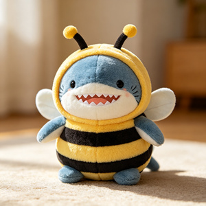 ตุ๊กตา<span class=keywords><strong>ฉลาม</strong></span>น่ารักแต่งตัวเป็นผึ้งหลากสี ของเล่นตุ๊กตาสัตว์สำหรับเด็ก เป็นของขวัญ - Product Image 3