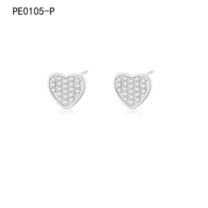 ต่างหูแฟชั่นประดับเซอร์โคเนียสตั๊ด PE0105 สำหรับผู้หญิงเครื่องประดับคุณภาพสูง - Product Image 1