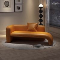 Sofá Reclinable en Forma de L de Cuero Minimalista Italiano para Sala de Estar, Dormitorio, Hotel, Casa de Huéspedes, Apartamento Pequeño, Uso Recreativo