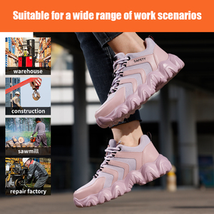 Chaussures <span class=keywords><strong>de</strong></span> sécurité pour femmes GUYISA, nouvelle collection, semelles EVA, série sport rose - Product Image 5