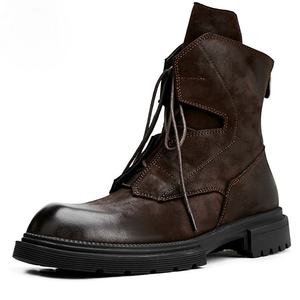 Nuevas Botas de Plataforma de Lujo al por Mayor, Botas de Seguridad Hechas a Mano, Botas de Cuero con Suela Gruesa, Botas Chukka de Piel de Becerro de Alta Calidad - Product Image 1