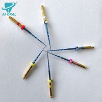Limas Endodónticas Rotatorias Eléctricas de NiTi Azul Flexible con Activación Térmica para Tratamiento de Conductos Radiculares, Instrumentos de Limpieza, Lima Única