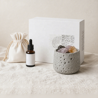 Ensemble cadeau d'aromathérapie en cristal avec logo personnalisé Anji Newell, diffuseur d'huiles essentielles en pierre luxueuse pour la décoration de la maison et de l'hôtel