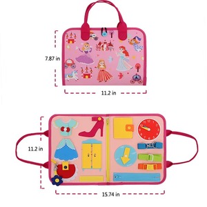 Prix d'usine : Tableau d'activités Montessori en feutre, livre sensoriel, sac de dessin, jouet de voyage, pour l'apprentissage de la motricité fine, cadeaux pour toutes les saisons - Product Image 1