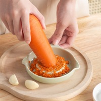Groothandel Crèmekleurige Keramische Gember-Knoflook-Uien-Kaasrasp Plaat Keramische Knoflookrasp Handgemaakt Fruit & Groente Gereedschap