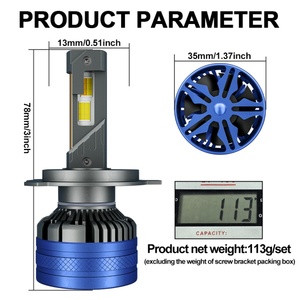 Ampoule de phare LED H11 K68 120 watts blanc et jaune avec télécommande et driver intégré pour voiture - Product Image 6