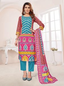 Prix d'usine direct imprimé mousseline séquence travail costume pakistanais pour fête et mariage porter de l'Inde exportation - Product Image 4