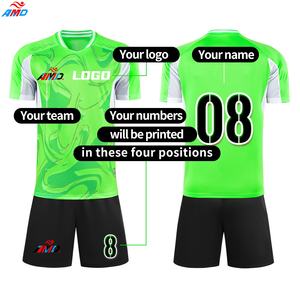 وصل حديثًا آلة مباراة تدريب الرجال والنساء ، تعلية جيرسي كرة القدم باللون الأخضر Uniformes De - Product Image 2
