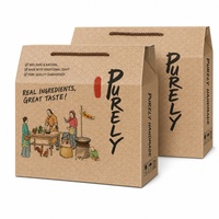 Verzenddozen met handvat, geen tape, recycleerbaar, cadeauverpakkingen voor eieren, fruit, brood, bakkerij, groothandel, aangepast logo, fabriek