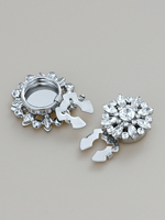 Boutons à tige en alliage de zinc pour chemises manteaux boutons de manchette boutons de col bricolage accessoires décoratifs en strass
