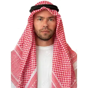 เครื่องแต่งกายมุสลิมสำหรับผู้ชาย,เสื้อผ้าอิสลามซาอุดิอาราบิกอาหรับดูไบมาซาร์อุปกรณ์เสริมมุสลิมหมวกผ้าโพกหัวลายสก็อต