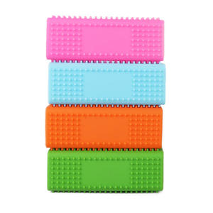 <b>Silicone</b> Pet Massage Brush Set For Dogs Cats Soft Bristles Deep Cleaning Bathing <b>Tool</b> Colorful Non Slip Design - Product Image 3
