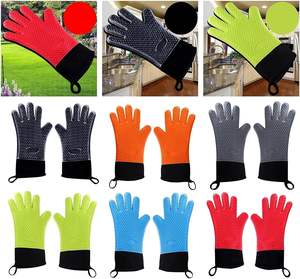 Guantes de Silicona Antideslizantes y Resistentes al Calor para Horno de Microondas, Guantes para Barbacoa, Manoplas de Silicona para Horno - Product Image 2