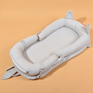 Portable Minky Dot Baby Lounger <b>Nest</b> Soft Breathable Newborn <b>Sleeping</b> Bed Infant Travel <b>Nest</b> with Carry Handles - Product Image 6