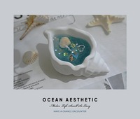 Neueste Design Ocean Atmosphere Neuheit Duft kerzen Souvenir Kreative Muschel schalen Jelly Wax Candle