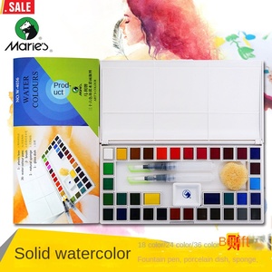 Marley Art Sketches <span class=keywords><strong>Aquarelle</strong></span> Peinture Set 18/24/36 Solide & Transparent Couleurs Mary <span class=keywords><strong>Aquarelle</strong></span> Boîte pour Toile Peinture en Gros - Product Image 2