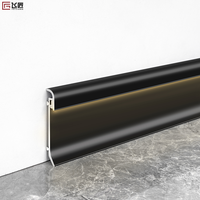 Plinthe LED moderne, installation facile, canal LED en aluminium pour hôtel ou appartement