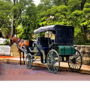 DSTEXPORTS for Style Royal Maharaja Horse <b>Buggy</b> Carriage Wood Metal Construction <b>Lightweight</b> for Wedding Decorations - Product Image 1