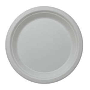 จานชานอ้อยทรงกลม10นิ้วจานอ้อยสำหรับอาหารร้อนและเย็น - Product Image 1