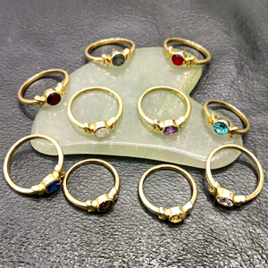 Bohemia <b>Crystal</b> Wings Design Brass Rings Gold Plated Women's anniversary Gift Jewelry - Product Image 1