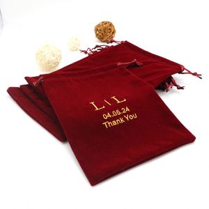 Bolsas de Regalo de Perfume de Terciopelo con Logotipo Bordado Personalizado, Resistentes a Impactos, con Cordón de Encaje Pequeño y Cierre de Cinta - Product Image 2