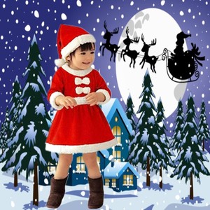 Children Christmas Costumes Velvet <b>Santa</b> Outfits For Boys And Girls Performance Clothing Size S M L Xl - Product Image 2