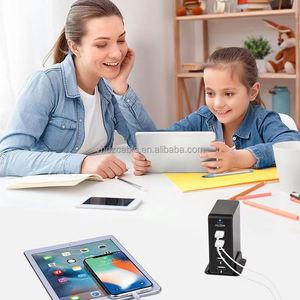 65W USB C High <b>Power</b> 5USB Port Desktop Charging Station QC3.0 Android Charger Notebook Tablet Charging Head - Product Image 6