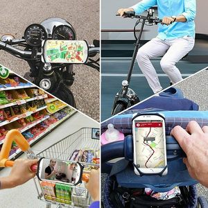 Support de téléphone universel en silicone, support de fixation, clip, support pour guidon de vélo, moto, vélo, <span class=keywords><strong>iPhone</strong></span>, rotation à 360 degrés - Product Image 6