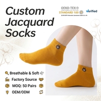 Chaussettes Jacquard Personnalisées avec Logo, Animaux, Coton, Confortables, Respirantes, Sport, Casual, pour Fitness, Hommes et Femmes